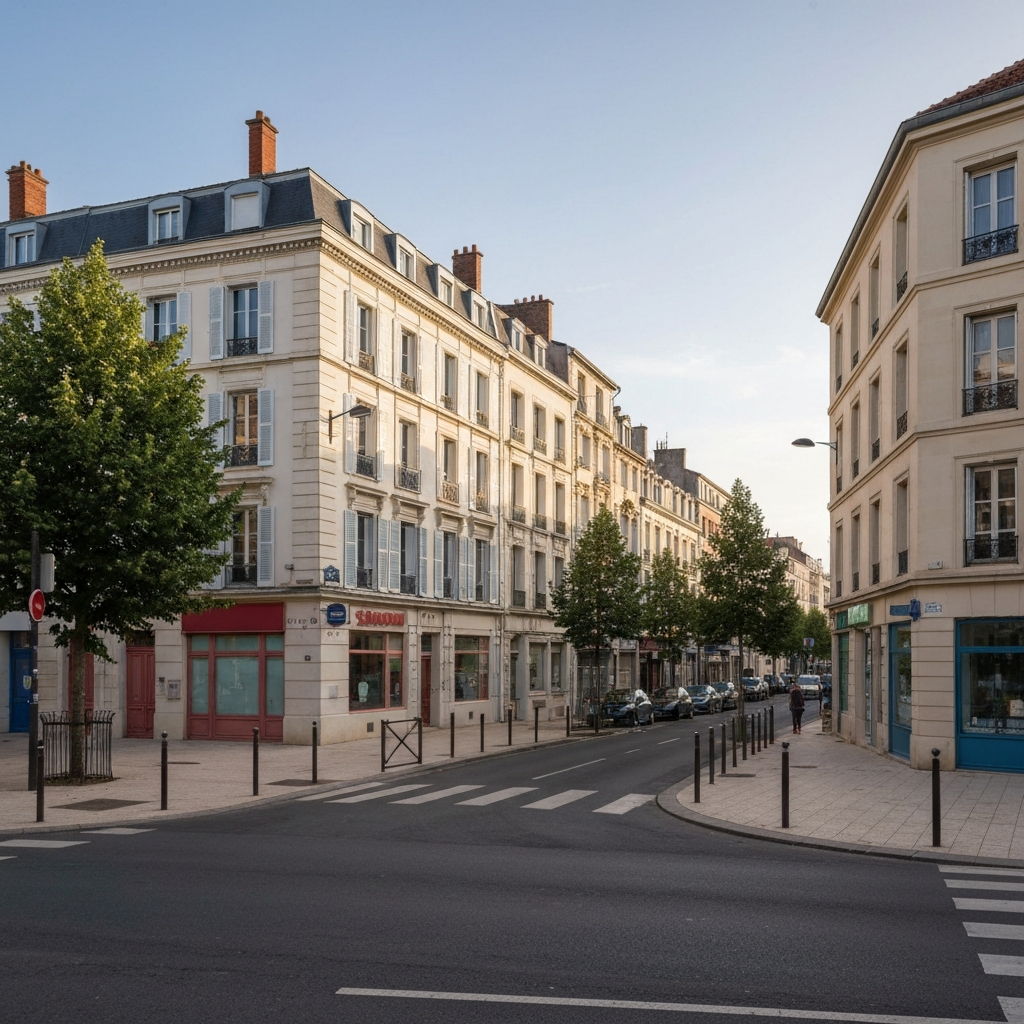Vue aérienne de la ville de Les Ulis avec des immeubles résidentiels