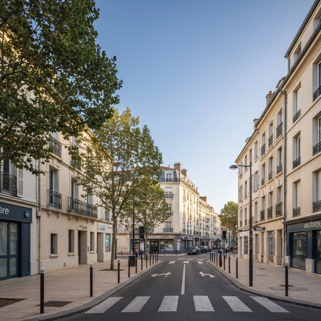 Vue aérienne des maisons à Les Ulis
