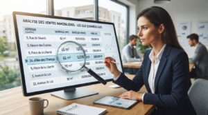 Tableau stylisé de ventes immobilières analysées aux Ulis